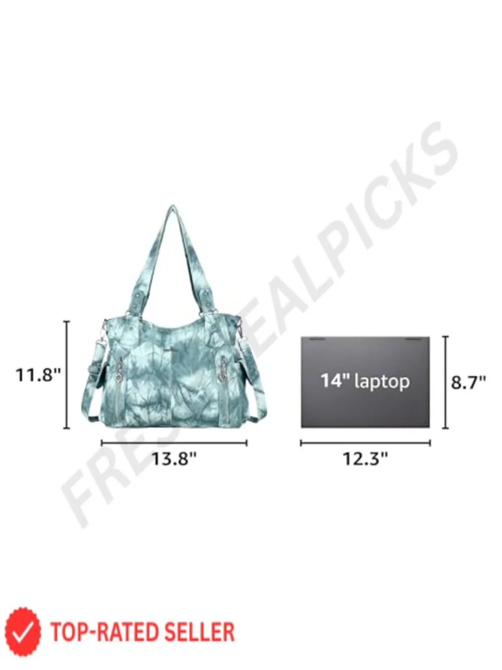 Womens Vegan Leather Hobo Handbag Tote Shoulder Bag with Pockets